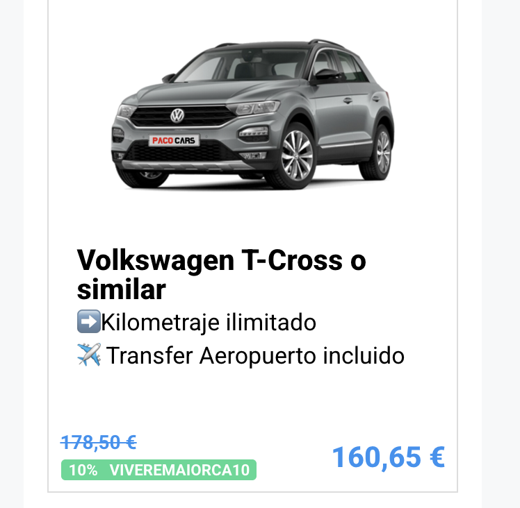 paco cars sconto